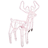 Poro Joulukoriste Liikkuva Pää Lämpimän Valkoinen 76X42X87 Cm